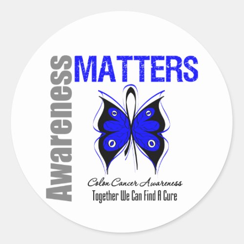 Colon Cancer Awareness Matters Classic Round Sticker