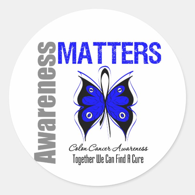 Colon Cancer Awareness Matters Classic Round Sticker (Front)