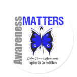 Colon Cancer Awareness Matters Classic Round Sticker