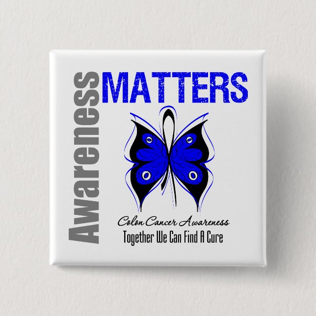 Colon Cancer Awareness Matters Pinback Button (Front)