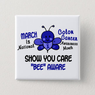 Colon Cancer Awareness Month Bee 1.1 Button