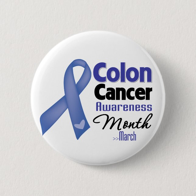 Colon Cancer Awareness Month Pinback Button (Front)