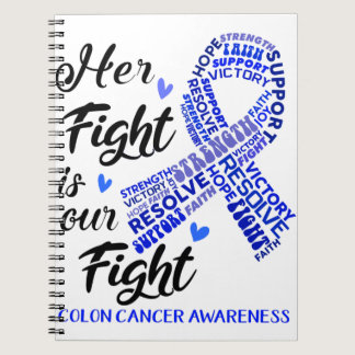 Colon Cancer Awareness Month Ribbon Gifts Notebook