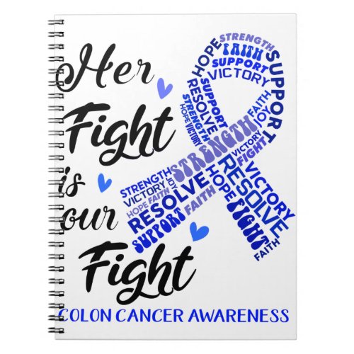 Colon Cancer Awareness Month Ribbon Gifts Notebook