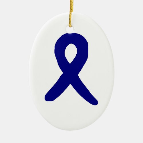 Colon cancer awareness ornament