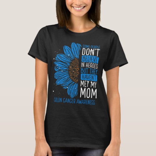 Colon Cancer Awareness Ribbon Mom Warrior T_Shirt