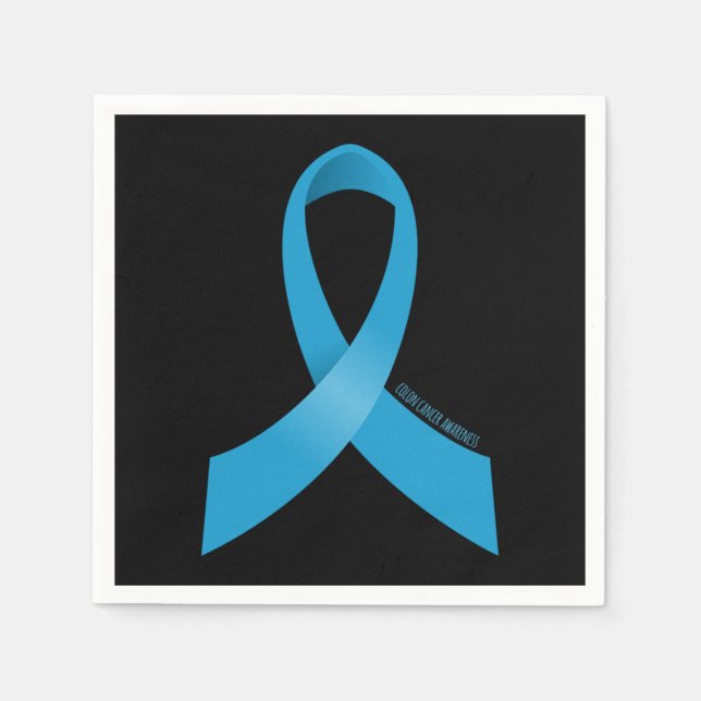 Colon Cancer Awareness Ribbon Napkins (Front)