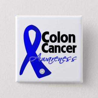 Colon Cancer Awareness Ribbon Pinback Button