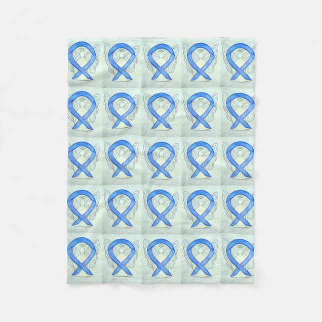 Colon Cancer Awareness Ribbon Soft Fleece Blanket (Front)