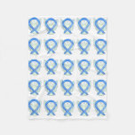 Colon Cancer Awareness Ribbon Soft Fleece Blankets