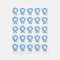 Colon Cancer Awareness Ribbon Soft Fleece Blankets