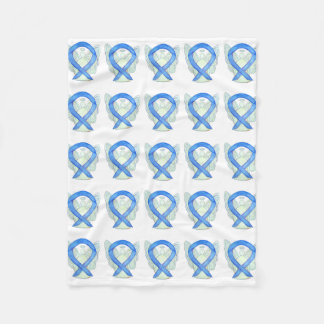 Colon Cancer Awareness Ribbon Soft Fleece Blankets