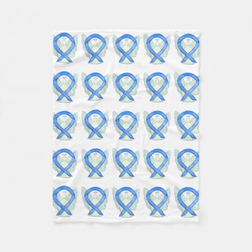 Colon Cancer Awareness Ribbon Soft Fleece Blankets