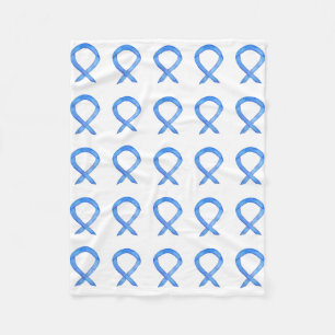 Colon Cancer Awareness Ribbon Soft Fleece Blankets