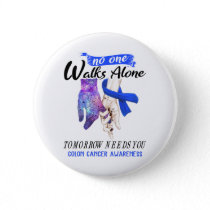 Colon Cancer Awareness Ribbon Support Gifts Button