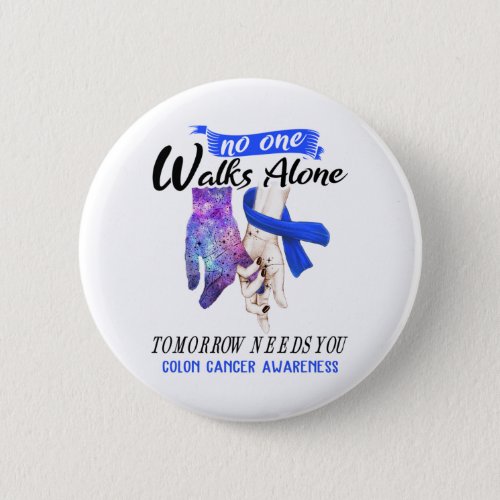 Colon Cancer Awareness Ribbon Support Gifts Button