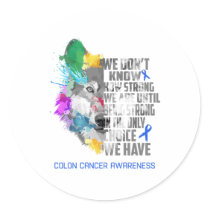 Colon Cancer Awareness Ribbon Support Gifts Classic Round Sticker