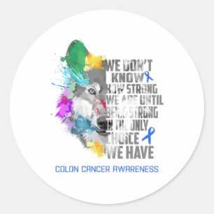 Colon Cancer Awareness Ribbon Support Gifts Classic Round Sticker