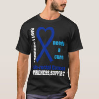 Colon Cancer Awareness Support Cure Blue Ribbon