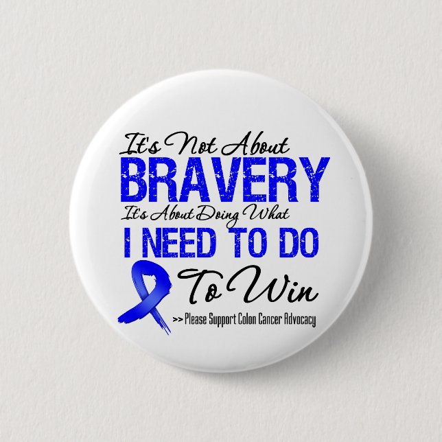 Colon Cancer Battle Button (Front)