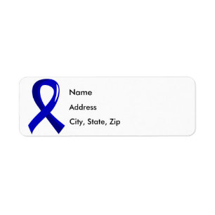 Colon Cancer Blue Ribbon 3 Label