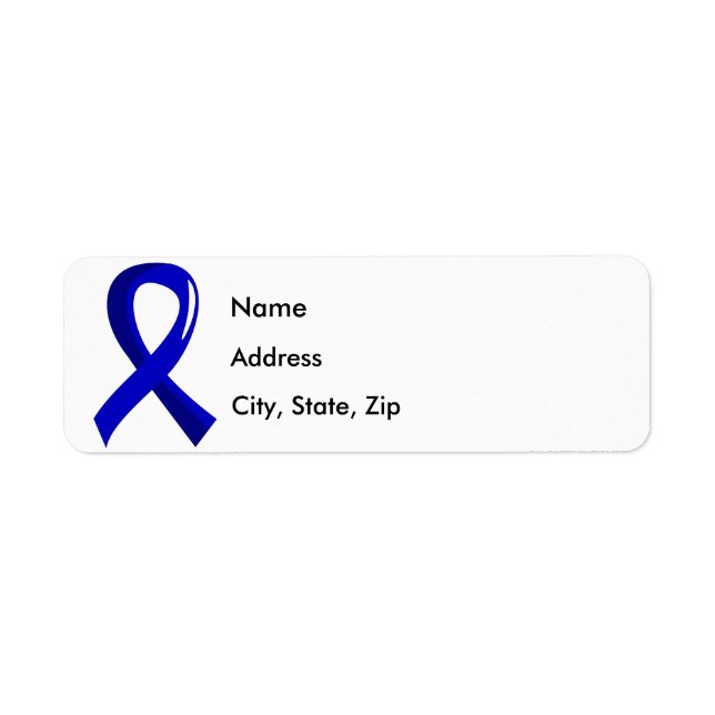 Colon Cancer Blue Ribbon 3 Label (Front)