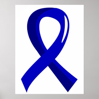 Colon Cancer Blue Ribbon 3 Poster