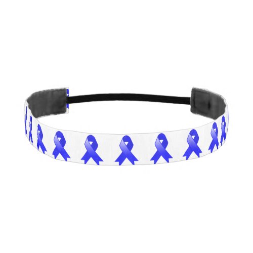 Colon Cancer Blue Ribbon Athletic Headband