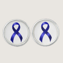 Colon Cancer Blue Ribbon Cufflinks