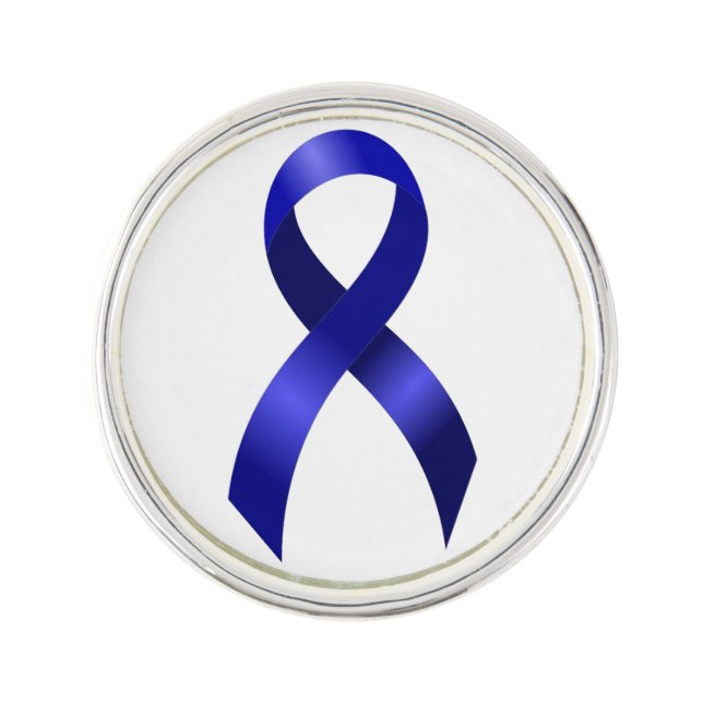 Colon Cancer Blue Ribbon Pin (Front)