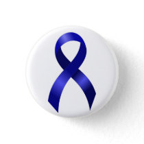 Colon Cancer Blue Ribbon Pinback Button
