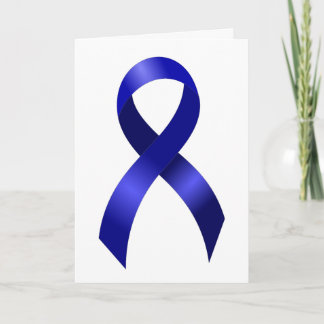 Colon Cancer Blue Ribbon Thank You Card
