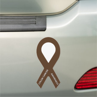 Colon Cancer Brown Awareness Ribbon Car Magnet