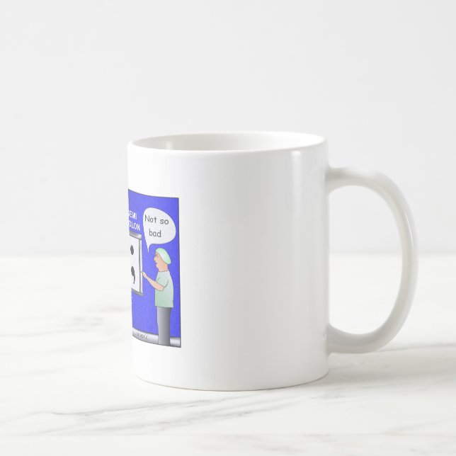 Colon Cancer Cartoon T-shirt Coffee Mug (Right)