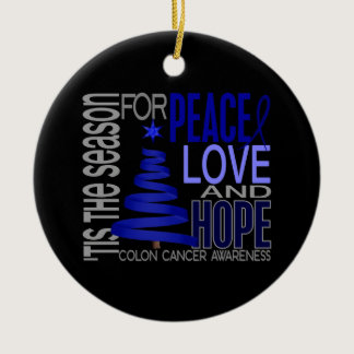 Colon Cancer Christmas 1 Ornaments