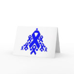 Colon Cancer Christmas Ribbon Tree Holiday Card
