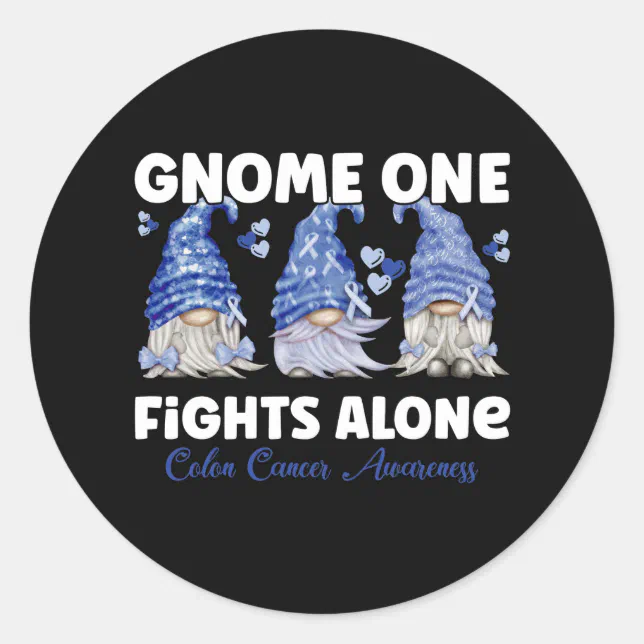 Colon Cancer Colorectal Cancer Dark Blue Ribbon Classic Round Sticker ...