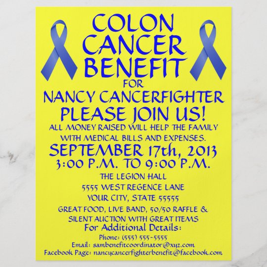 Colon Cancer Fighter Benefit Flyer | Zazzle.com