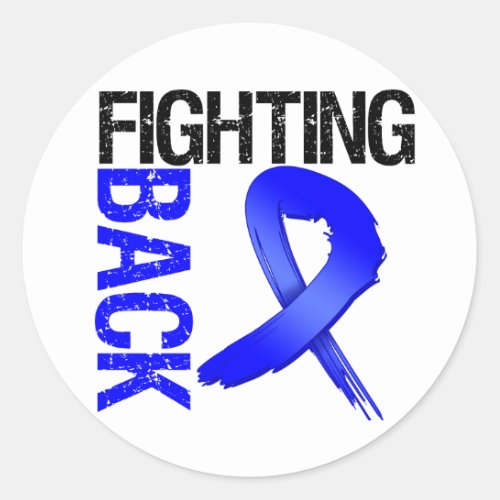 Colon Cancer Fighting Back Classic Round Sticker