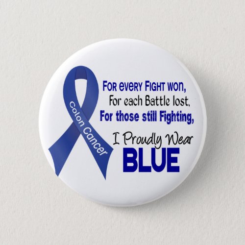 Colon Cancer For EveryI Proudly Wear Blue 1 Pinback Button