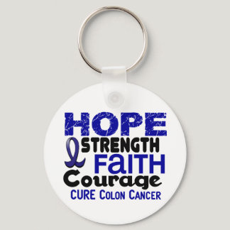 Colon Cancer HOPE 3 Keychain