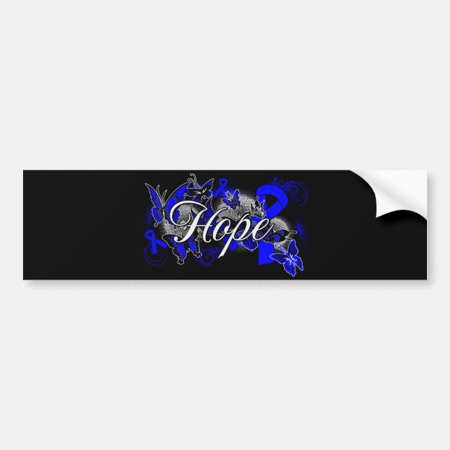 Colon Cancer Hope Garden Ribbon Bumper Sticker (Front)