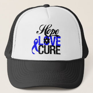 COLON CANCER Hope Love Cure Gifts Trucker Hat