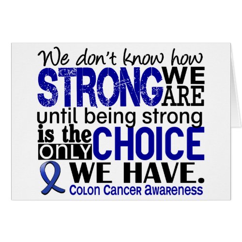 Colon Cancer How Strong We Are