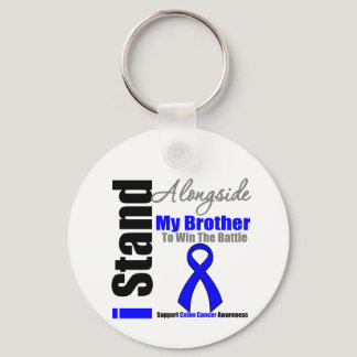 Colon Cancer I Stand Alongside My Brother Keychain