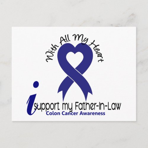 Colon Cancer I Support My Father_In_Law Postcard