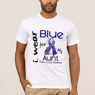 Colon Cancer I Wear Blue For My Aunt 43 T-Shirt