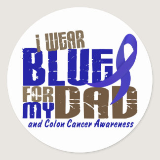 Colon Cancer I WEAR BLUE FOR MY DAD 6.3 Classic Round Sticker