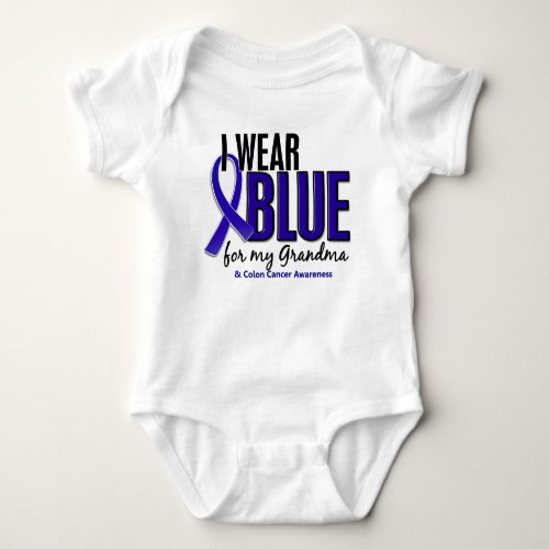 Colon Cancer I Wear Blue For My Grandma 10 Baby Bodysuit