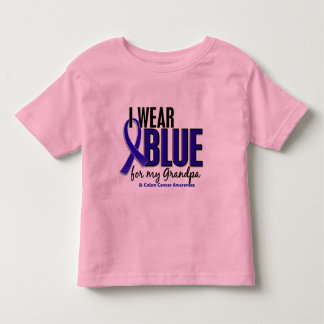 Colon Cancer I Wear Blue For My Grandpa 10 Toddler T-shirt